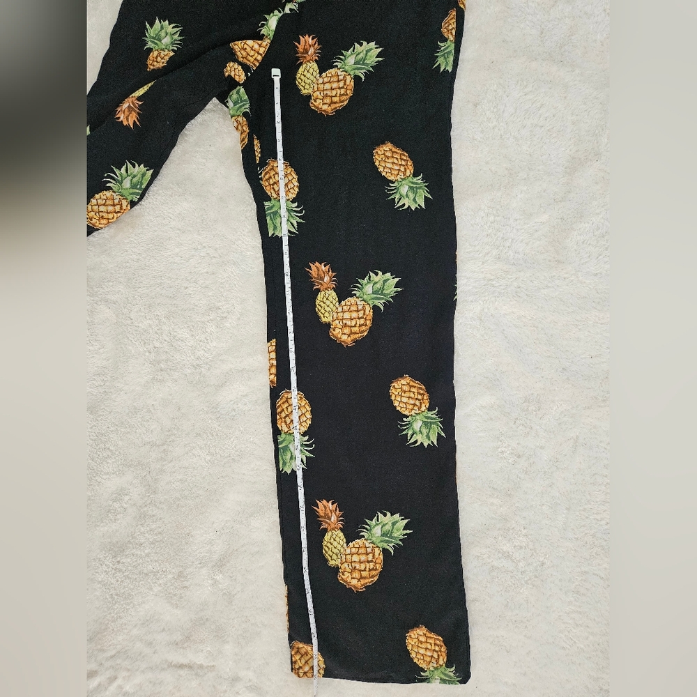 Wild Honey Black Straight Leg Pants Size M Tropical Resortwear TOP AVAILABLE - Picture 14 of 16